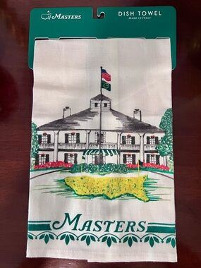 2026 Masters Dish Towel Linen Cotton Made In Italy Augusta National Golf NEW